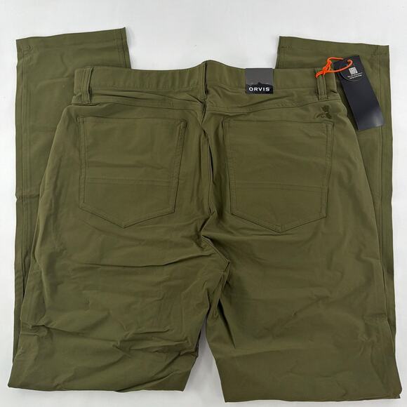 Orvis Men's Moss Green Jackson Quick-Dry 5-Pocket Pants Size - Picture 9 of 10